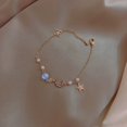 thumbnail image 5 of Charm Girl Conjunto de pulsera de estrella y luna de color dorado, moda geométrica simple para mujer, pulseras de cadena de aleación elegantes populares, joyería, juego de 4 piezas ER, 5 of 5