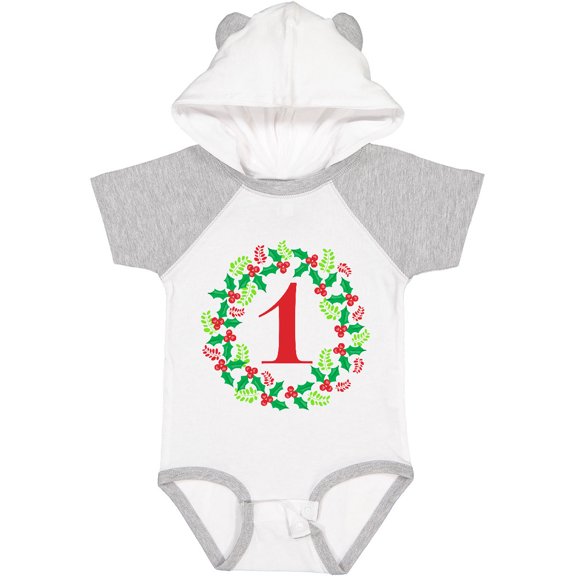 Inktastic Christmas First Birthday One Year Old Boys or Girls Baby Bodysuit