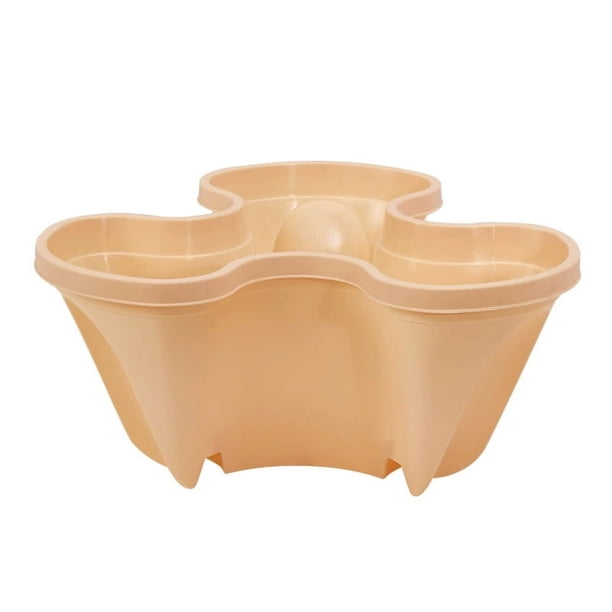 Hogar y jardín, Exterior y jardín, Jardinería, Regalo de jardín, Maceta de plástico apilable para fresas con tres pétalos, Macetas