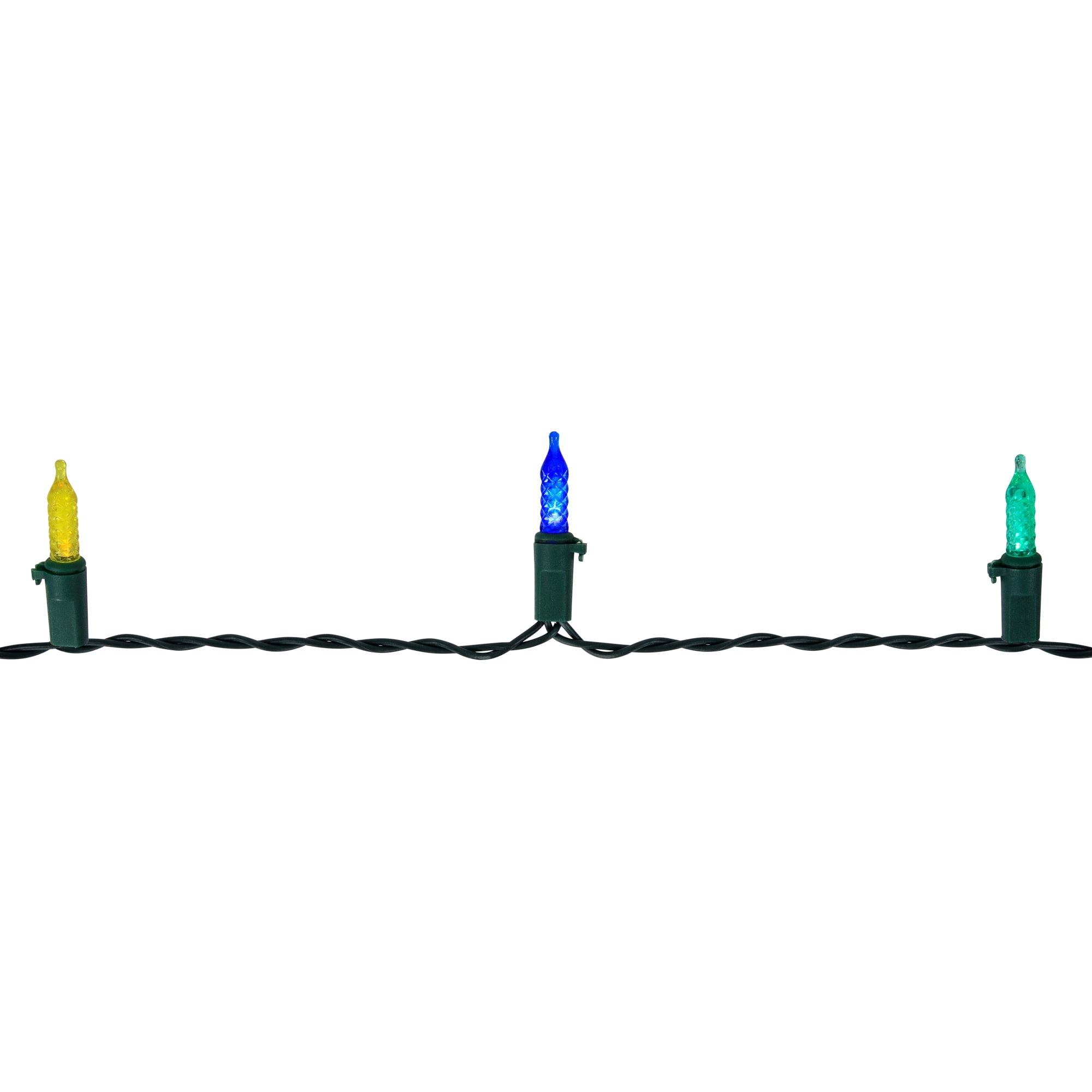 Northlight LED M5 Faceted Christmas Lights - Multicolor  - 15.75’ Green Wire - 50ct