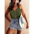 thumbnail image 4 of Women’s V Neck Spaghetti Shoulder Strap Sleeveless Tank Tops Casual Loose Sleeveless Blouse Cami Shirts, 4 of 4