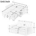 thumbnail image 2 of Modern Sofa Couch Bed, Loveseat Sofa Couch for Living Room, Bedroom, Apartment and Small Space, Easy Assembly, Beige, 2 of 10