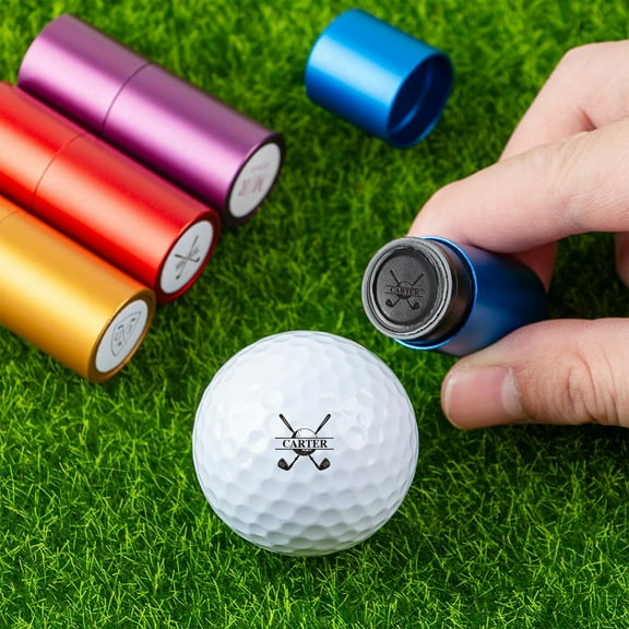 Kainsy Custom Golf Ball Stamp, Personalized Golf Ball Markers with Ink, Create Logo & Monogram on Your Golf Balls, Golf Accessories, Golf Ball Marking Tool & Golf Gifts for Men Golfers Dad Husband