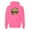 Neon Pink, variant on Softball Mom Animal Print Girl Sports Unisex Graphic Hoodie Sweatshirt, Heather Grey, Small