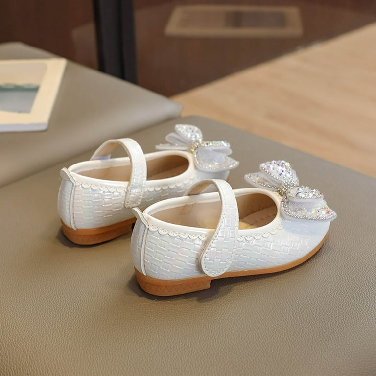 Gubotare Little Girl Sandals Girls Gladiator Sandals with Zipper Strappy Sandals Toddler White 1.5
