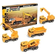 Beemo Engineering Toy Trucks for Boys - Set of 4 Construction Toys Gifts for 3 Year-Old Kids & Above- Unisex