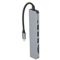 thumbnail image 4 of Concentrador USB C 7 en 1 4K HDTV multifuncional 100 W PD carga rápida seguro divisor USB portátil para MacBook Pro, 4 of 14