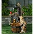 thumbnail image 2 of LuxenHome Chiots en Résine et Pompe à Eau Fontaine de Patio Extérieur, 2 of 11
