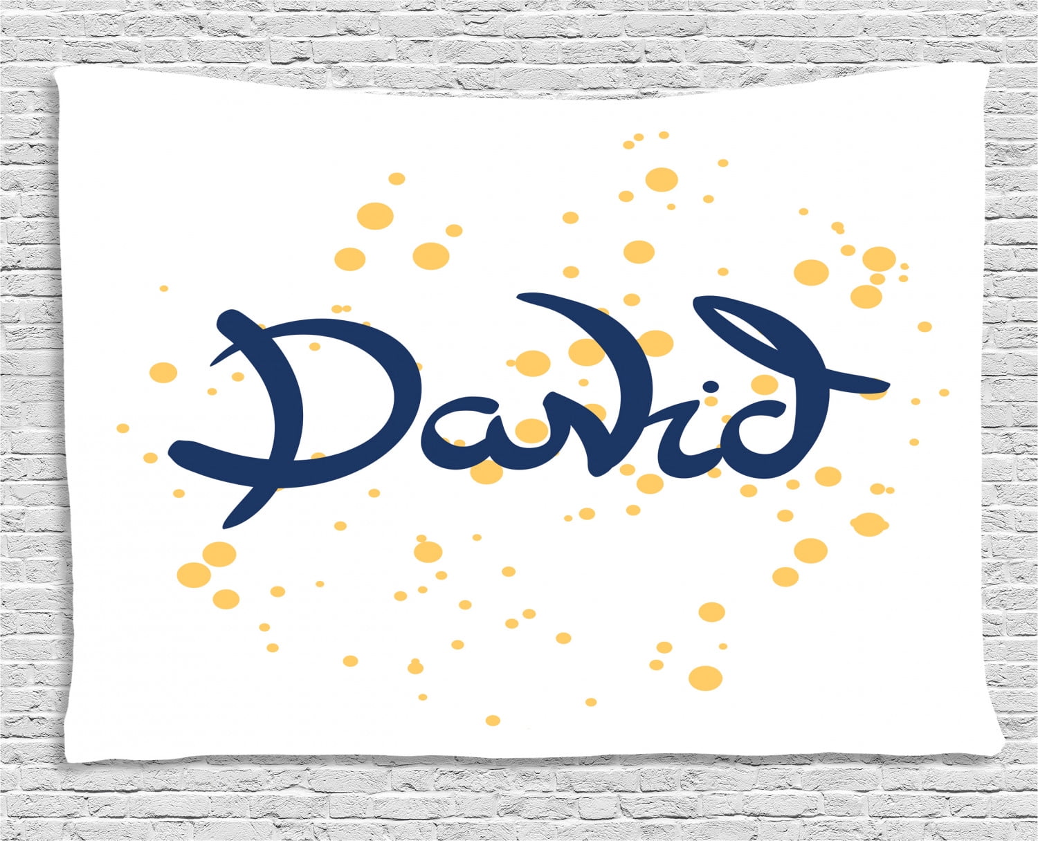 David Tapestry, Hand Drawn Lettering Design with Traditional Male Name