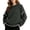 Army Green, variant on Tqcoqu Sweaters for Women Crewneck Long Sleeve Contrast Cable Knit Tops, Solid Loose Fit Casual Pullover Sweaters, Oversized Stitching Fall Clothes Outfits