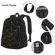 thumbnail image 3 of Disketp Golden Spider Web Mochila Estampada de Gran Capacidad con Lonchera y Estuche, Set de 3 Piezas para Estudiantes, 3 of 7