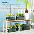 thumbnail image 4 of Outsunny 7 Pack 15.7" Plant Pots, Flower Planters w/ Drainage Holes, Green, 4 of 9