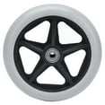 thumbnail image 1 of Herwey Roue Solide 6 Po 5 Trous Roue en PU Rouleau de Fauteuil Roulant Remplacement Roulement en Métal 608ZZ, Roue Roulante, Moyeu de Roue 5 Trous, 1 of 8
