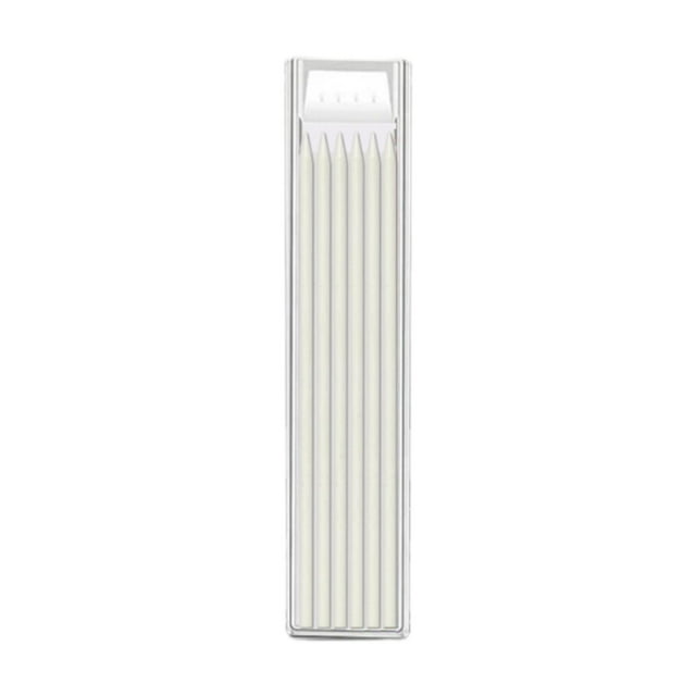 Almencla 6 Pcs Recharges de Crayons de Charpentier 28 mm Mèches de Crayons pour Crayons de Construction Blanc