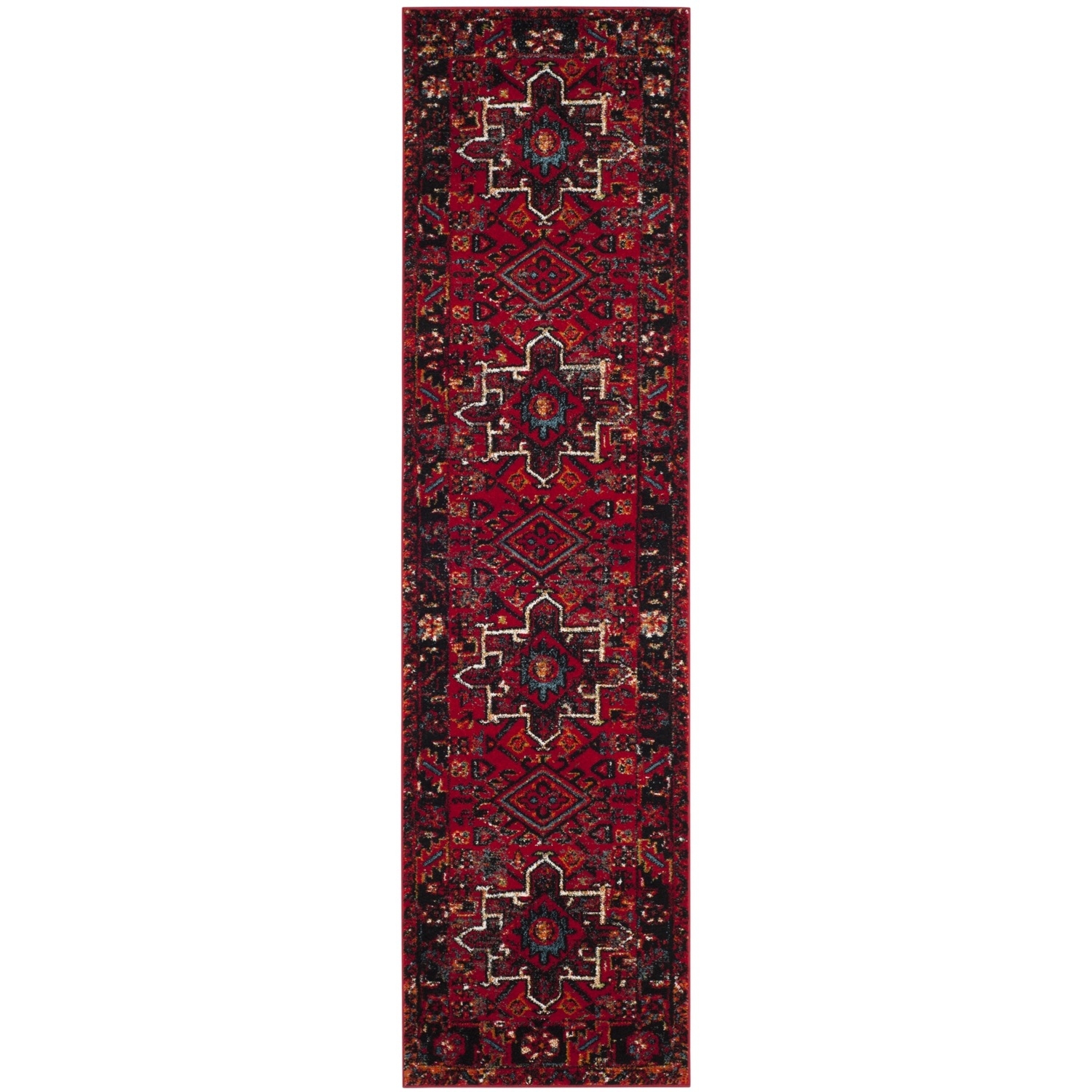 SAFAVIEH Vintage Hamadan Dania Traditional Runner Rug, Red/Multi, 2'2" x 6'