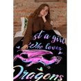 thumbnail image 3 of Just A Girl Who Loves Dragon Blanket,Flannel Throw Blanket Ultra Soft Micro Lightweight Flannel Blanket Bed Couch Living Room All-Season 30"x40", 3 of 6