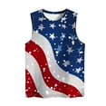 thumbnail image 4 of Aloohaidyvio American Flag Tank Tops for Women Plus Size 4th of July Vest Patriotic Shirt USA Flag Stars Stripes Sleeveless, 4 of 5
