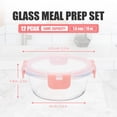 thumbnail image 2 of Juego de 12 Contenedores de Vidrio para Alimentos GULFLIN Herméticos de 13 oz, 2 of 6