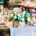 thumbnail image 2 of 50 PCS Shades of Green Artificial Flowers Real Looking Faux Foam Fake Roses with Stems for Wedding Decoration Bridal Shower Centerpieces Arrangements Party Tables Decor, 2 of 6