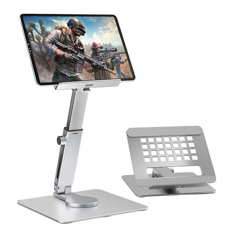 Tablet Stand Height Adjustable with 360° Rotating Base,Aluminum Alloy Folding iPad Holder ,Desktop Tablet Stand for iPad Pro 11/12.9 for 8-13 in