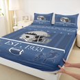 thumbnail image 3 of Homewish Rugby Football City Twin Sheet Set (3-Piece) Gray Rugby Helmet Decor For Boys, 3 of 7