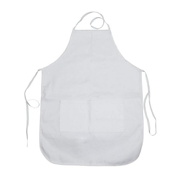 Adult White Apron with Pocket 20"x28" Pack of 12