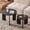 Black, variant on Set of 2 Round Nesting Coffee Tables, [Interchangeable Height] φ27.6 + φ19.7, Mid Century Modern Circle Side Table for Bedroom, Living Room, Office Studio, Apartment, White