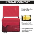 thumbnail image 5 of Wide Padded Portable Folding Comfort Stadium Chair with Shoulder Strap for Football Baseball Games, Stadium Seats for Bleachers with Back Support, Bleacher Seats with Backs and Cushion, 5 of 10