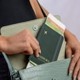 thumbnail image 5 of Passport Holder with Airtag Slot,Pu Leather Passport Wallet,Passport Cover Wallet,3.14X4.33 Inch Passport Holder Case with Card Holder,Portable Slim Pu Leather Passport Wallets,Blackish Green, 5 of 6