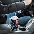 thumbnail image 4 of Yayeee 40oz Stainless Steel Tumbler with Straw and Handle Double-Wall Insulated Travel Water Bottle, Red Jellyfish, 4 of 8