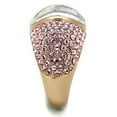 thumbnail image 4 of IP Rose Gold(Ion Plating) Stainless Steel Ring with AAA Grade CZ in Clear for Women Clear Stone Color Style TK1692 Size 5, 4 of 4
