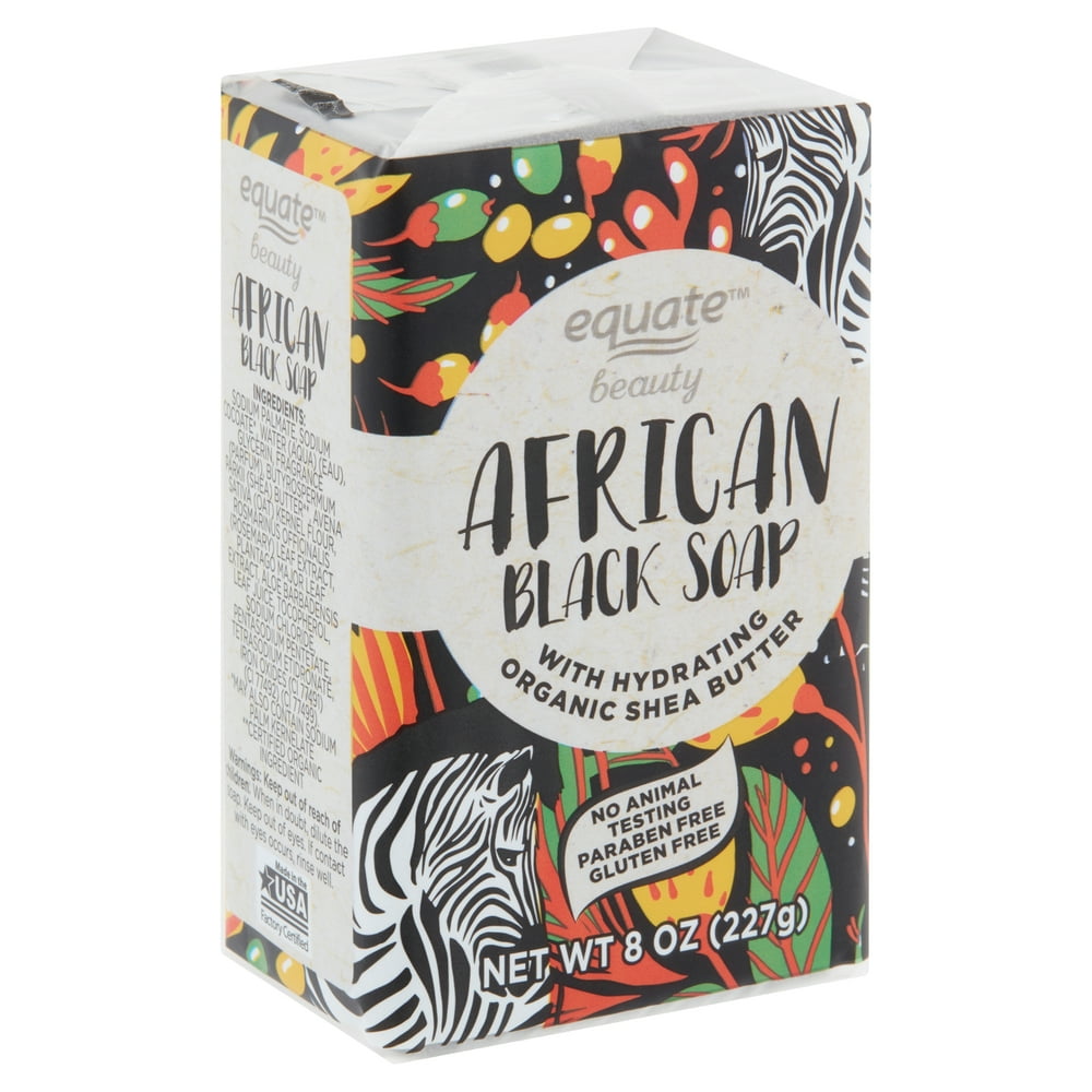Equate Beauty African Black Soap, 8 Oz.