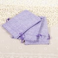 thumbnail image 3 of Bolsas de yute de color violeta claro para caramelos, 10 unidades, bolsas de yute con cordón para bodas y fiestas, con encanto rústico, 3 of 3