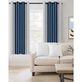 thumbnail image 2 of Lake Blue Stripes Blackout Curtains 84 Inches Long for Bedroom, Minimalist Abstract Vertical Lines Thermal Insulated Room Darkening Black Out Window Curtain Panels Grommet Drapes for Living Room, 2 of 8