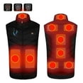 thumbnail image 2 of Lolmot Men Women Heated Vest Feather Print Jacket USB Electric Heated Body Warm Coats Rechargeable Heating Waistcoat Gilet Winter Sleeveless Stand Collar Vest Coat, 2 of 5