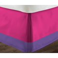 thumbnail image 3 of D.N.G. BEDDINGS 1 Piece Split Corner Two Tone Tailored Bed Skirt, California King Size 8 Inch Deep Pocket, 800 Thread Count, 100% Egyptian Cotton, Solid Hot Pink/Purple Color., 3 of 3