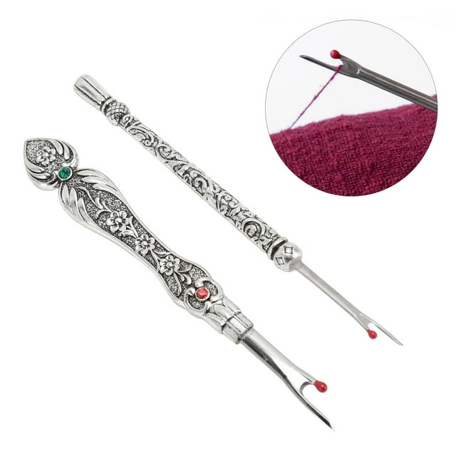 Hand Stitch Remover, Retro Seam Remover Metal 2pcs Quickly Removal for Leatherwork