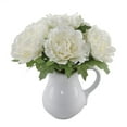 thumbnail image 1 of Flora Bunda SP1805E-WH 11.5' TALL White PEONY IN CERAMIC, 1 of 1