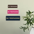 thumbnail image 4 of Standard No Trespassing Sign - Red / Gold - Small 2" X 6", 4 of 5