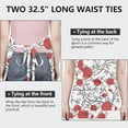 thumbnail image 6 of Pioneer Flower Floral Print Pattern Apron-Garden Aprons for Women with Pockets-Cotton Linen Waterproof Kitchen Cooking Gardening Aprons Adjustable for Kitchen,Cooking,BBQ and Salon 33x27 Inch, 6 of 7