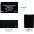 thumbnail image 2 of UPG UB1270 SLA 12V Automotive Battery, for Electric Vehicles, 2 of 6