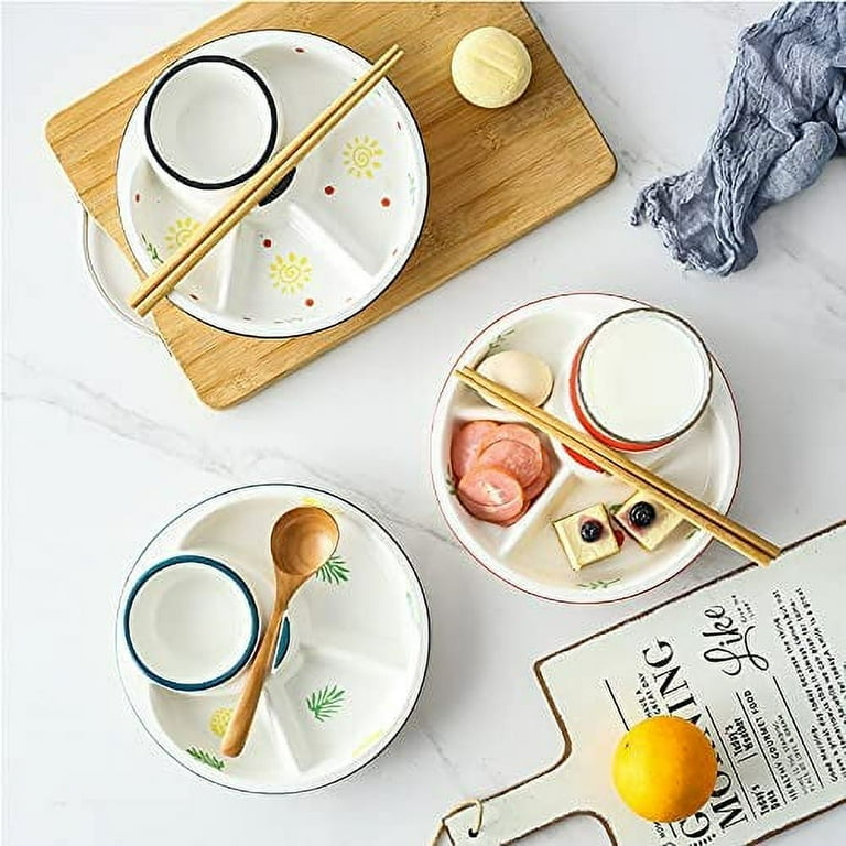 Divided porcelain cheap plates