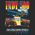 thumbnail image 2 of Mens Indy 500 Distressed Red and Yellow Racing Car T Shirt, 2 of 5