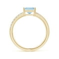 thumbnail image 2 of Angara Natural 0.95 Ct. Aquamarine with Diamond Classic Ring in 14K Yellow Gold for Women (Ring Size: 3), 2 of 9
