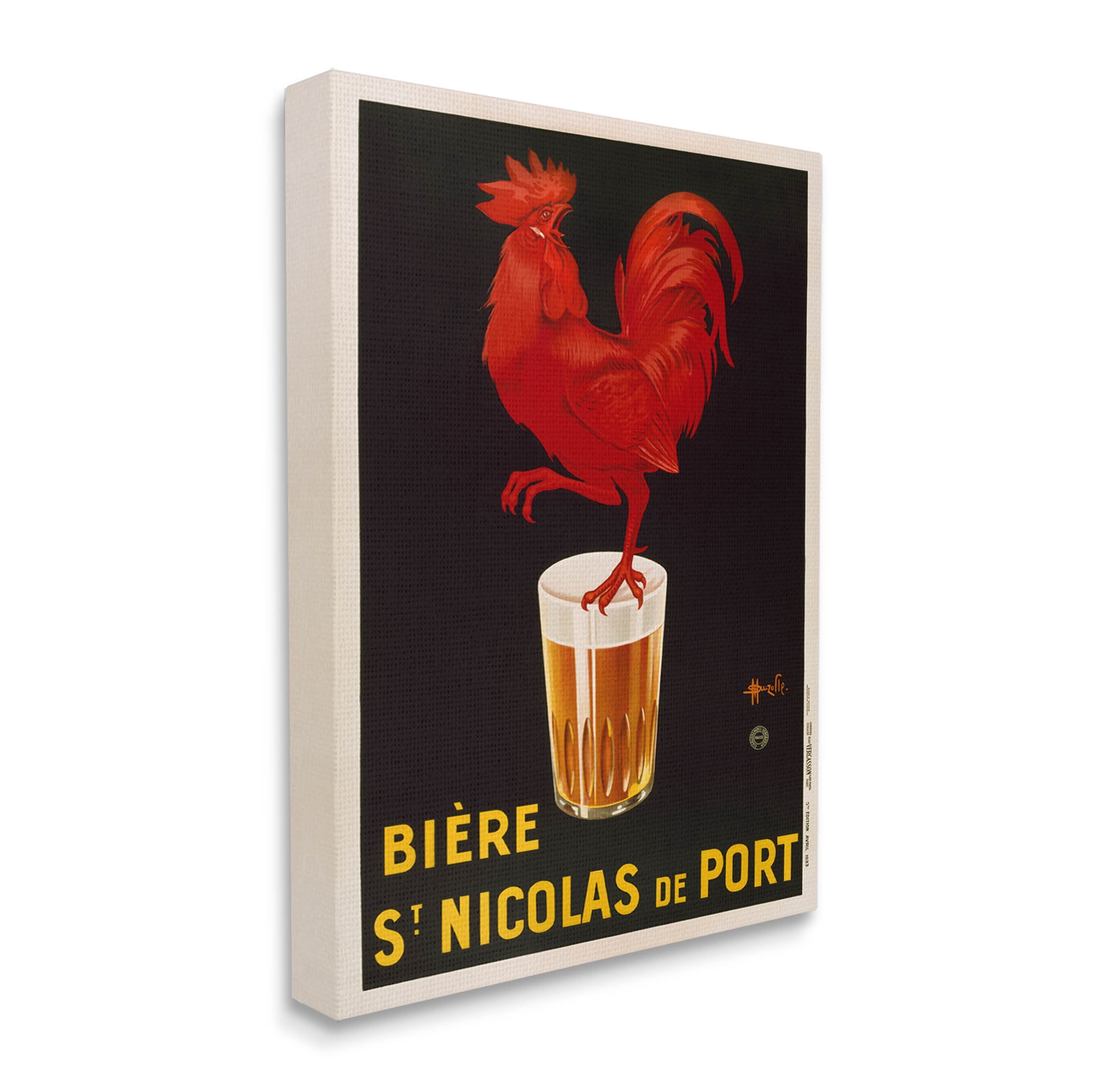 Stupell Industries Vintage Beer Brewery Ad Graphic Art Gallery Wrapped Canvas Print Wall Art, Design by Marcus Jules