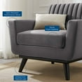 thumbnail image 7 of Modway Engage Channel Tufted Performance Velvet Armchair in Gray, 7 of 7