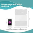 thumbnail image 3 of White Block Zipper Bags, 4 Mil Ultra Thick Write-On, 1000 Count, 8 x 10 in, 3 of 6