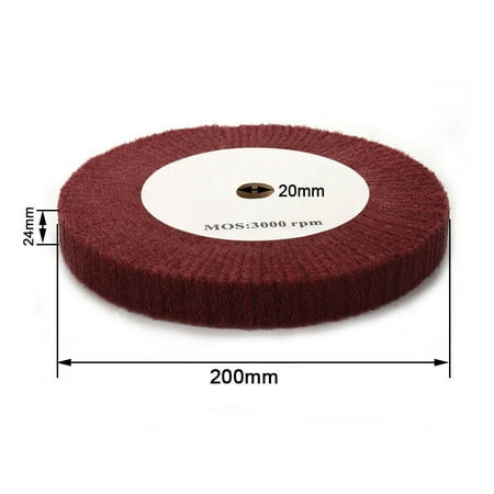

4”~12“ Nylon Fiber Flap Polishing Wheel Disc Non-Woven Abrasive Buffing 320-Grit