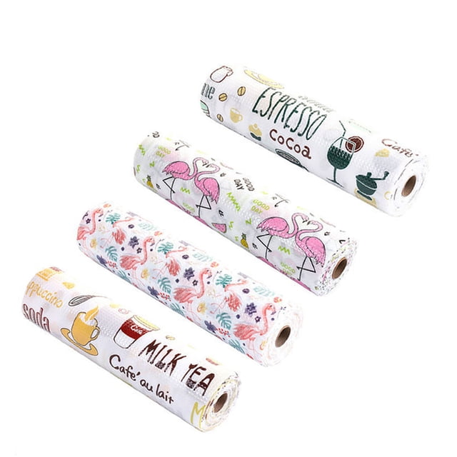 Non Adhesive Shelf Liner, Non Slip Drawer Liner Waterproof Lining Paper Cute Printing Decorative Cabinet Liner for Kitchen Pantry Cupboard Counter