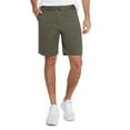 thumbnail image 2 of 9 crowns men's flat front modern fit twill chino belted shorts essentials-olive-40, 2 of 4